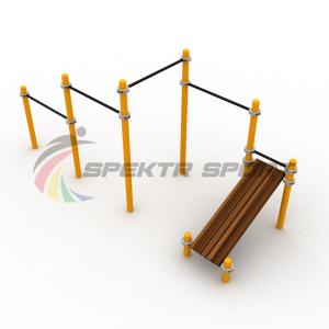 Купить Каскад турников со скамьей для пресса Воркаут SP WRK-12_76mm в Иркутске 